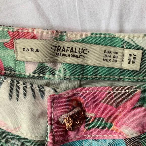 ZARA TROPICAL SUMMER SHORTS SIZE 8 - Picture 7 of 7